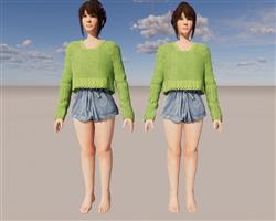 美女人物SU模型