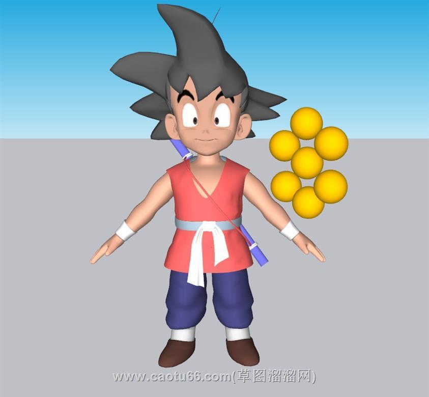 七龙珠孙悟空SU模型