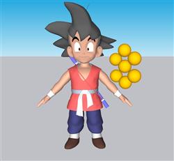 七龙珠孙悟空SU模型