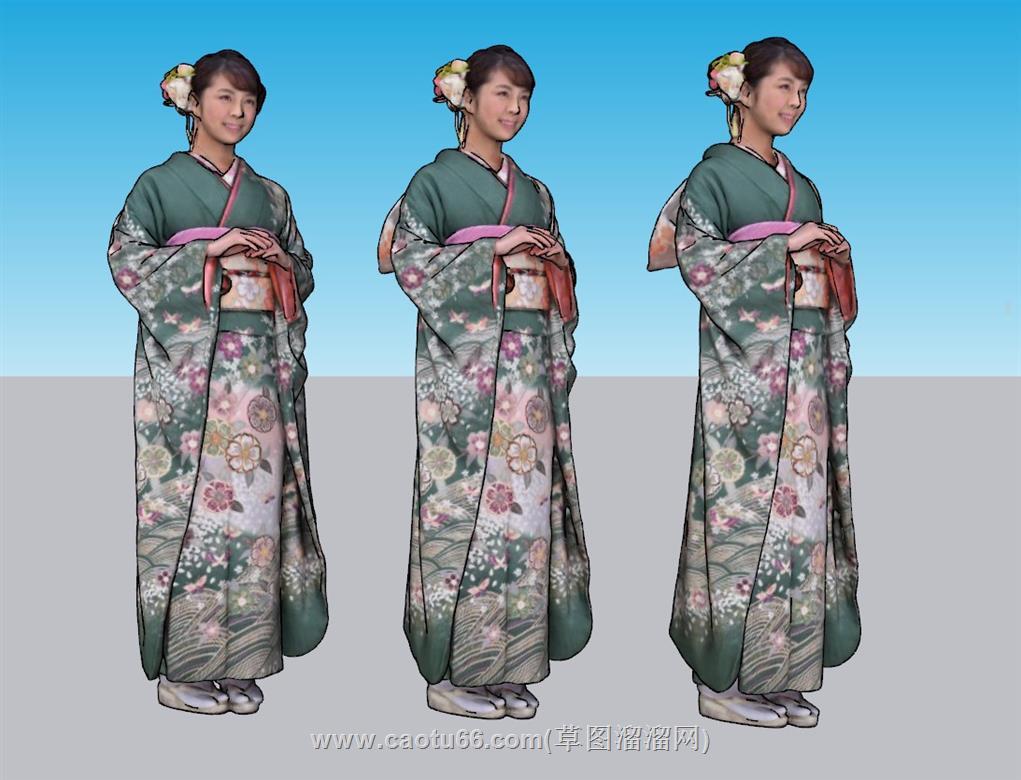 日本日式和服SU模型