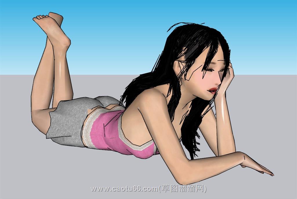 美女SU模型