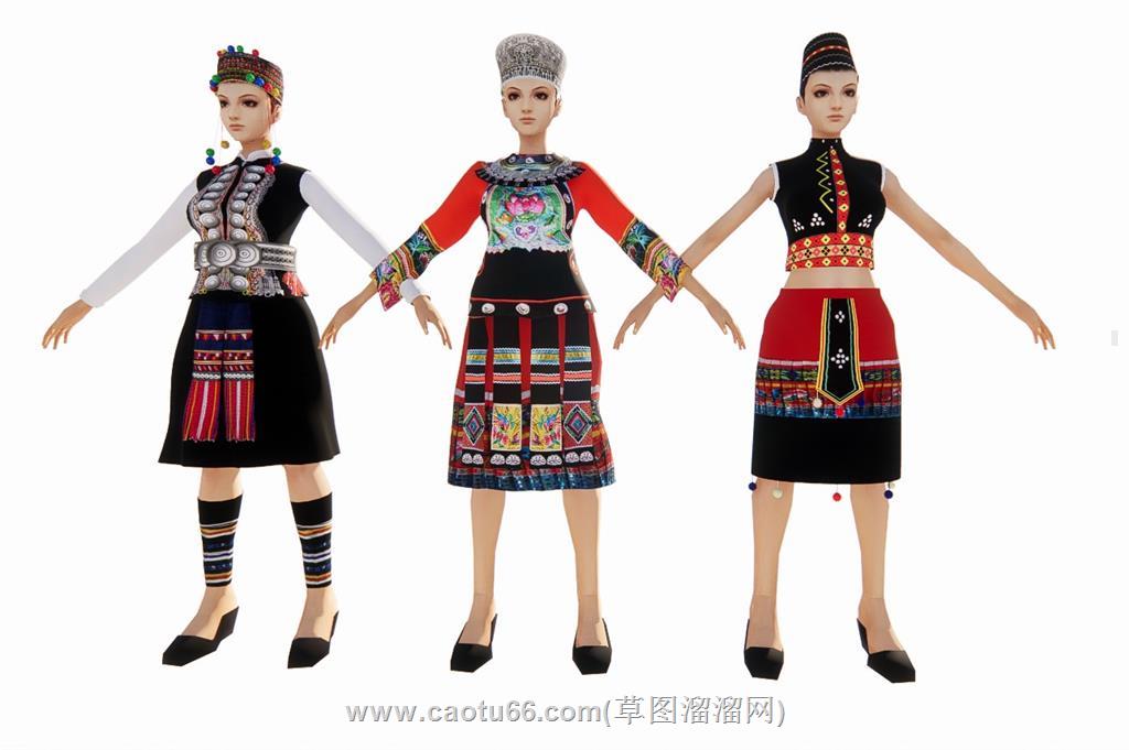 少数民族服饰SU模型