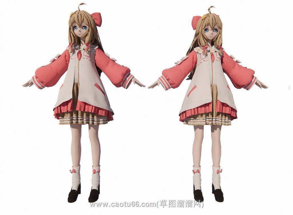 美女手办摆件SU模型
