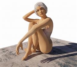 爱丽丝女人美女SU模型