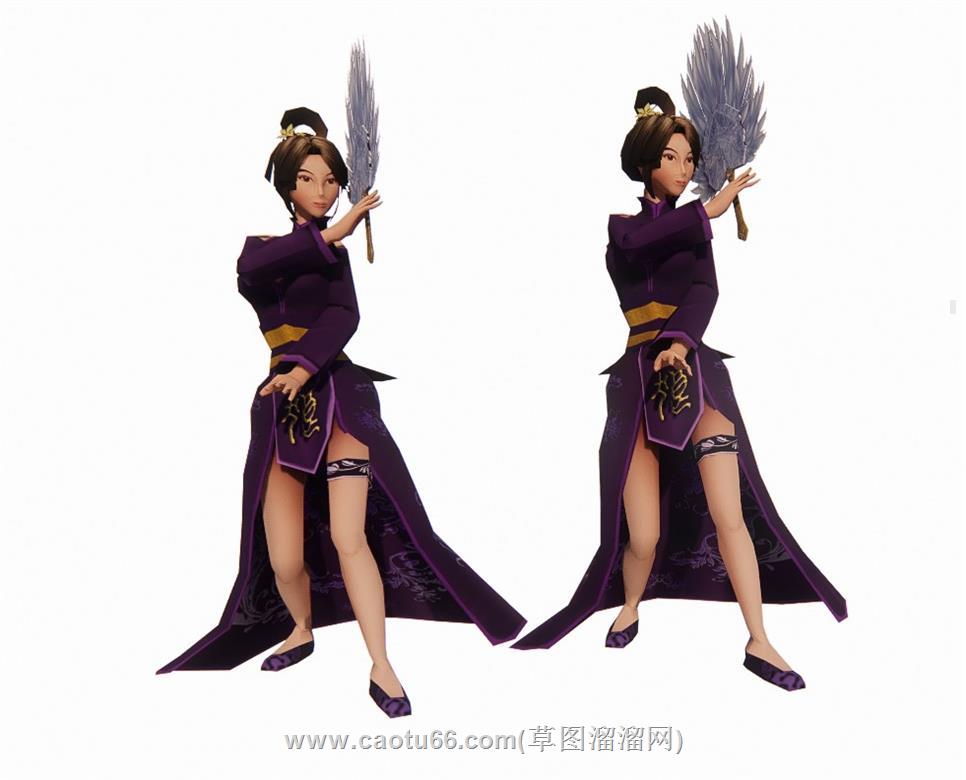古代游戏女人SU模型