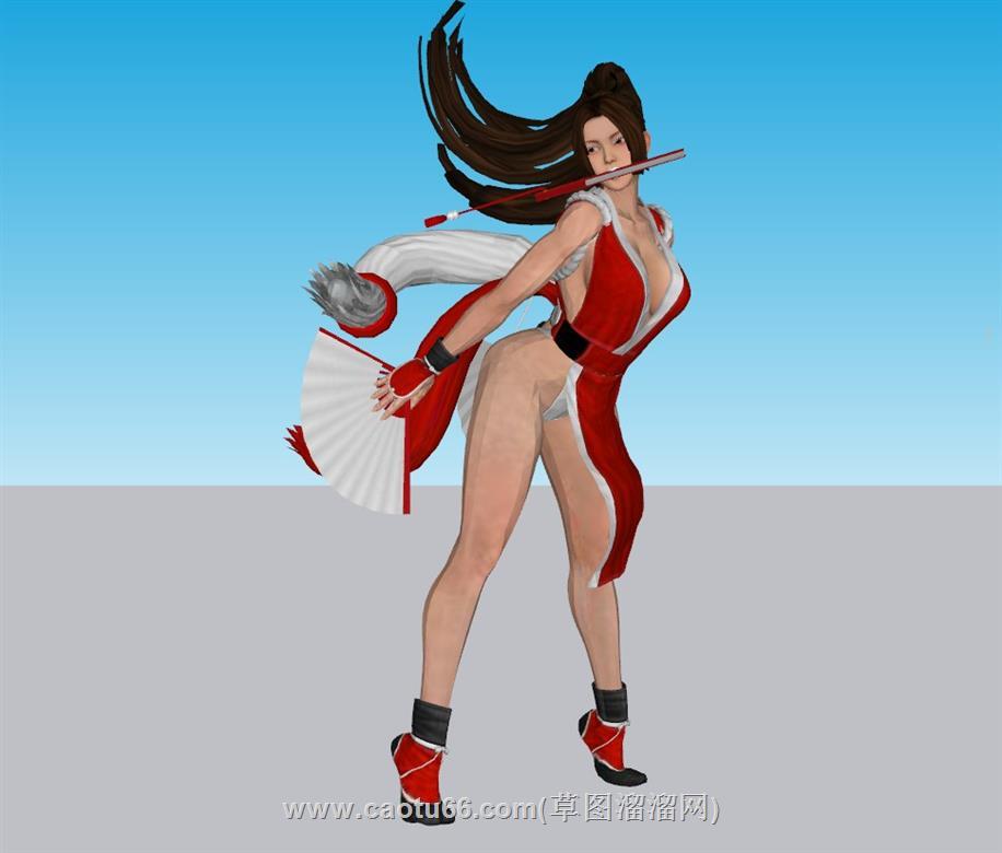 拳皇美女不知火舞SU模型