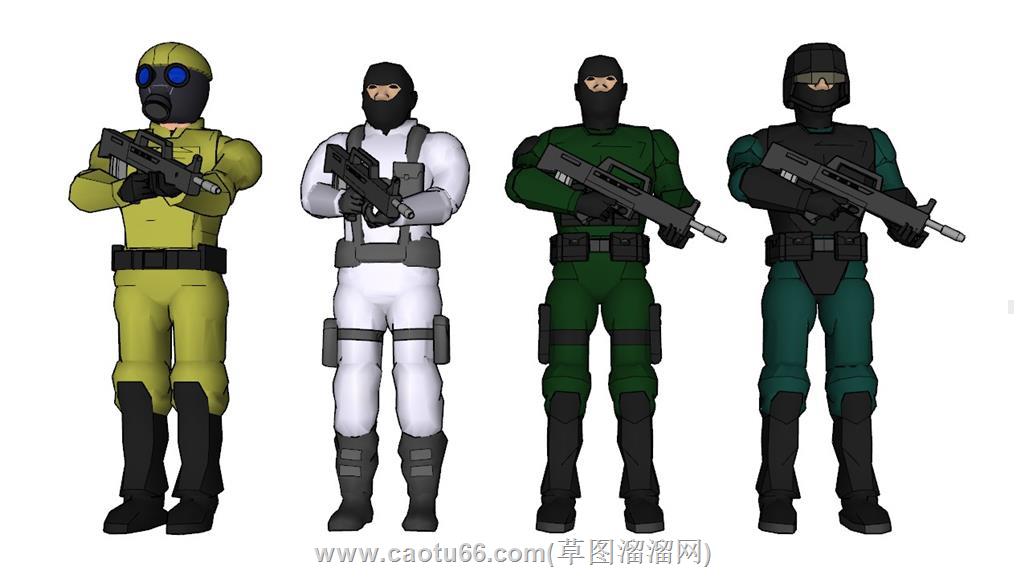 CS反恐精英人物SU模型