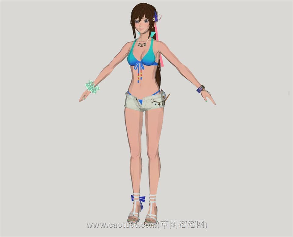 美女人物SU模型