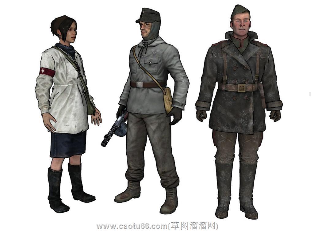 二战士兵加特林SU模型