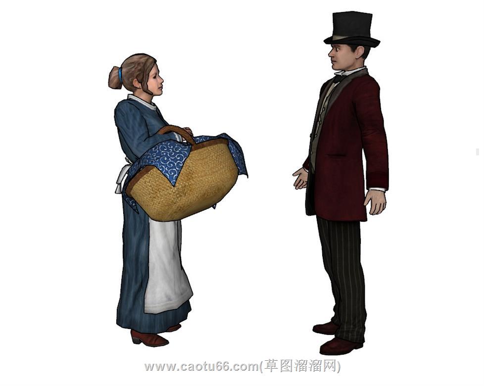 男人女人SU模型