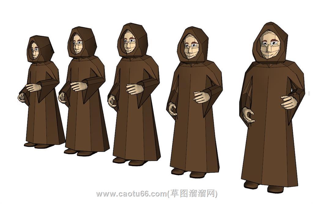 教徒摆件人物SU模型