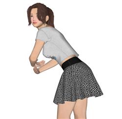 美女人物SU模型