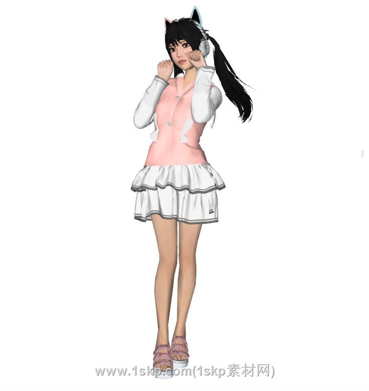 卡哇伊美女人物SU模型