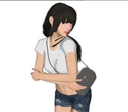 漂亮女人SU模型