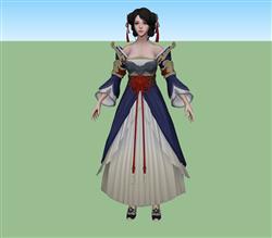 唐朝美女人物SU模型
