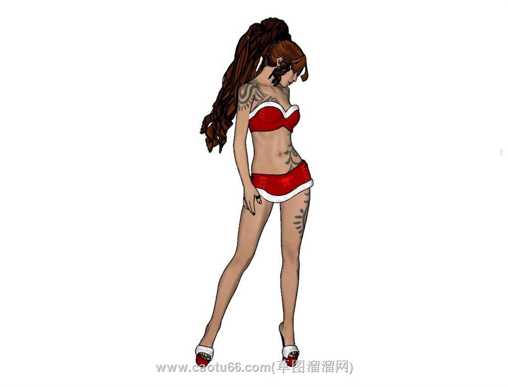 女孩美女SU模型