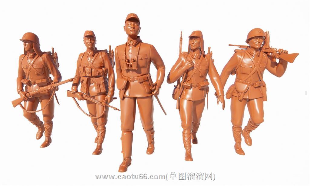 日本鬼子敌人士兵SU模型