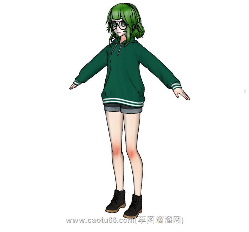 卡通手办美女SU模型