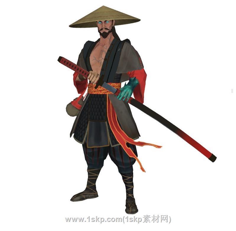古装剑客人物SU模型