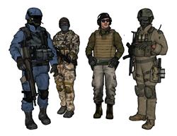 士兵武装军人SU模型