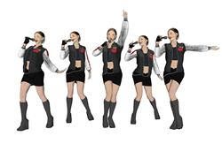 美女歌手人物SU模型
