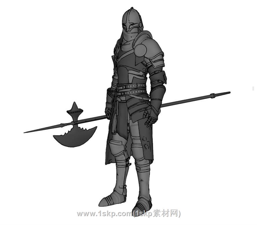 铠甲武士战士SU模型