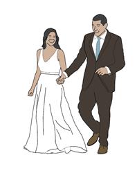 2D结婚人物SU模型
