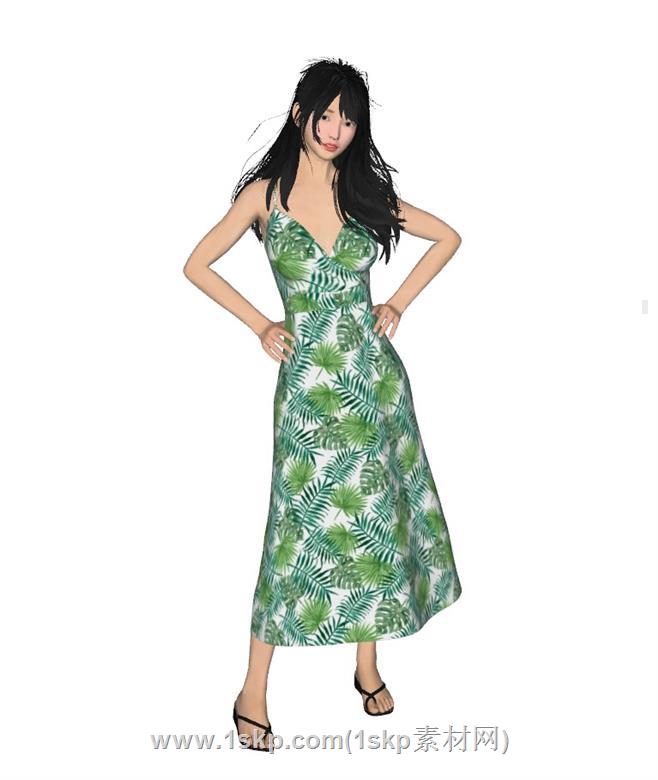 人物美女SU模型
