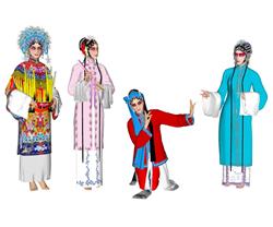 京剧花旦戏剧SU模型