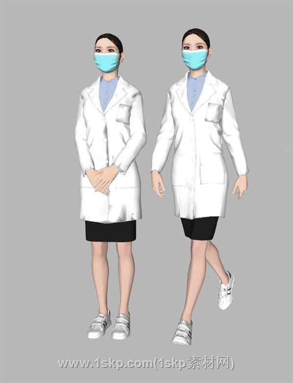 美女医生SU模型