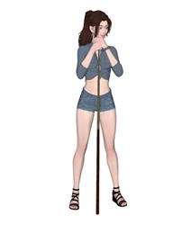 美女人物SU模型