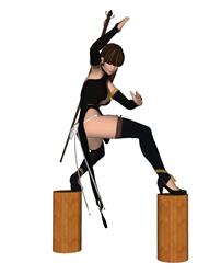 武侠美女SU模型