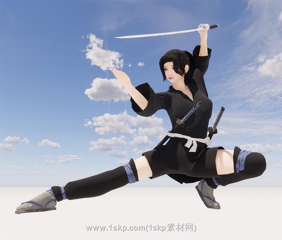 美女人物SU模型