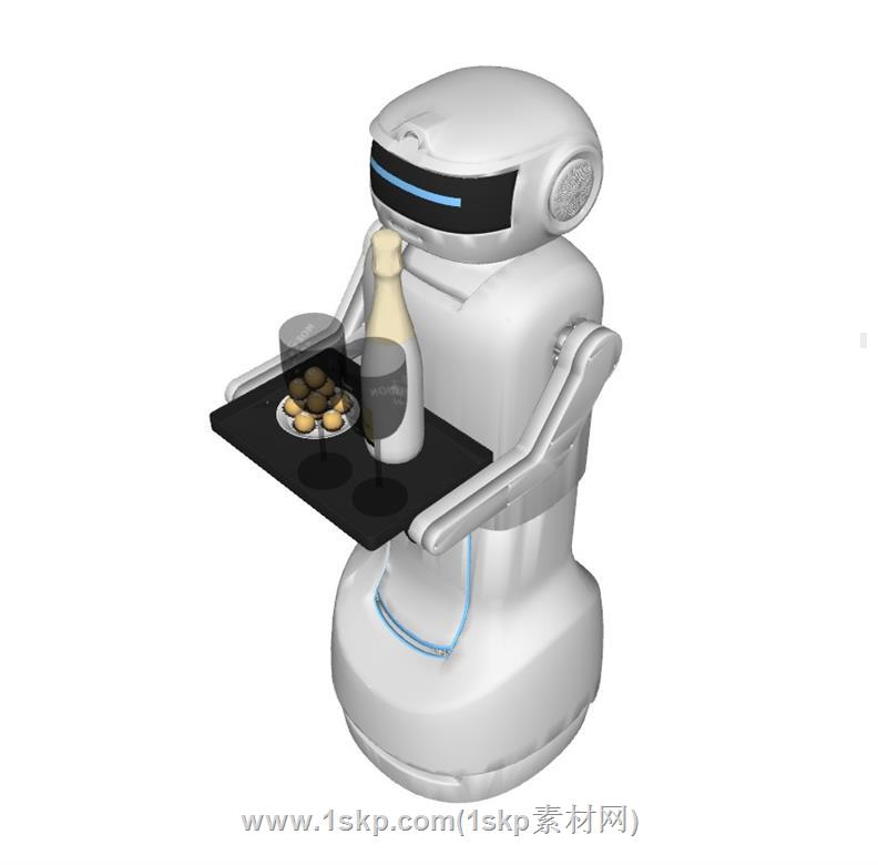 送餐餐厅机器人SU模型