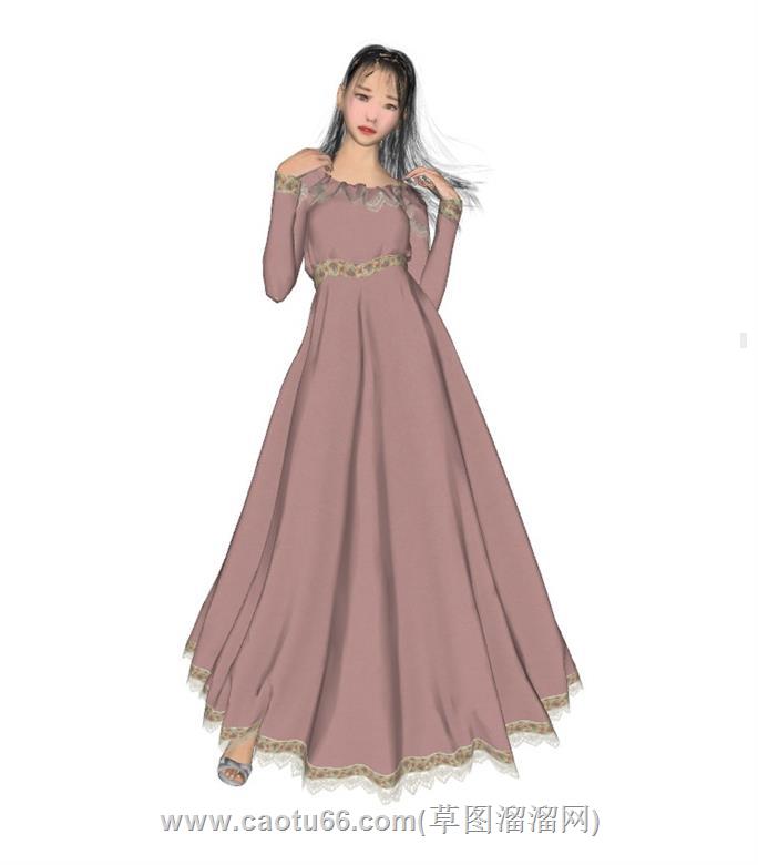 女人美女SU模型