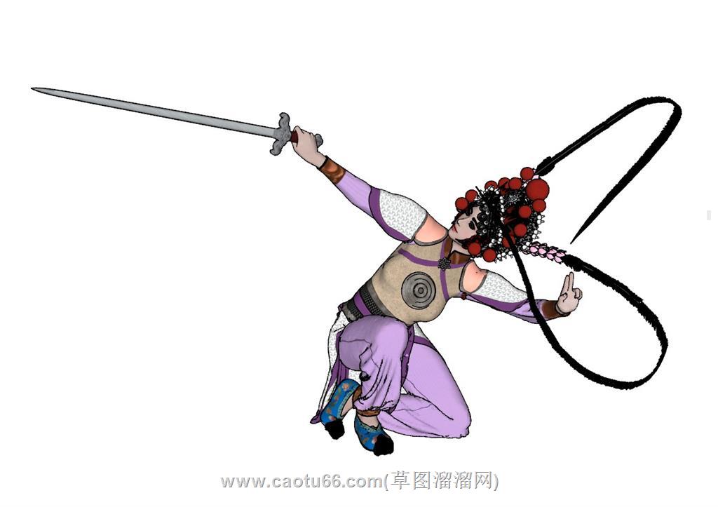 京剧人物SU模型