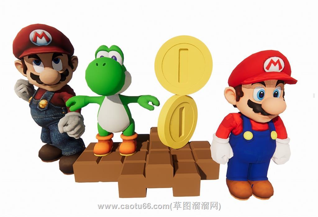 游戏人物马里奥SU模型