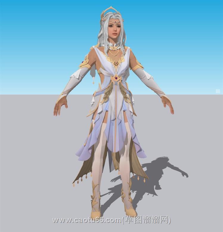 动漫美女人物SU模型