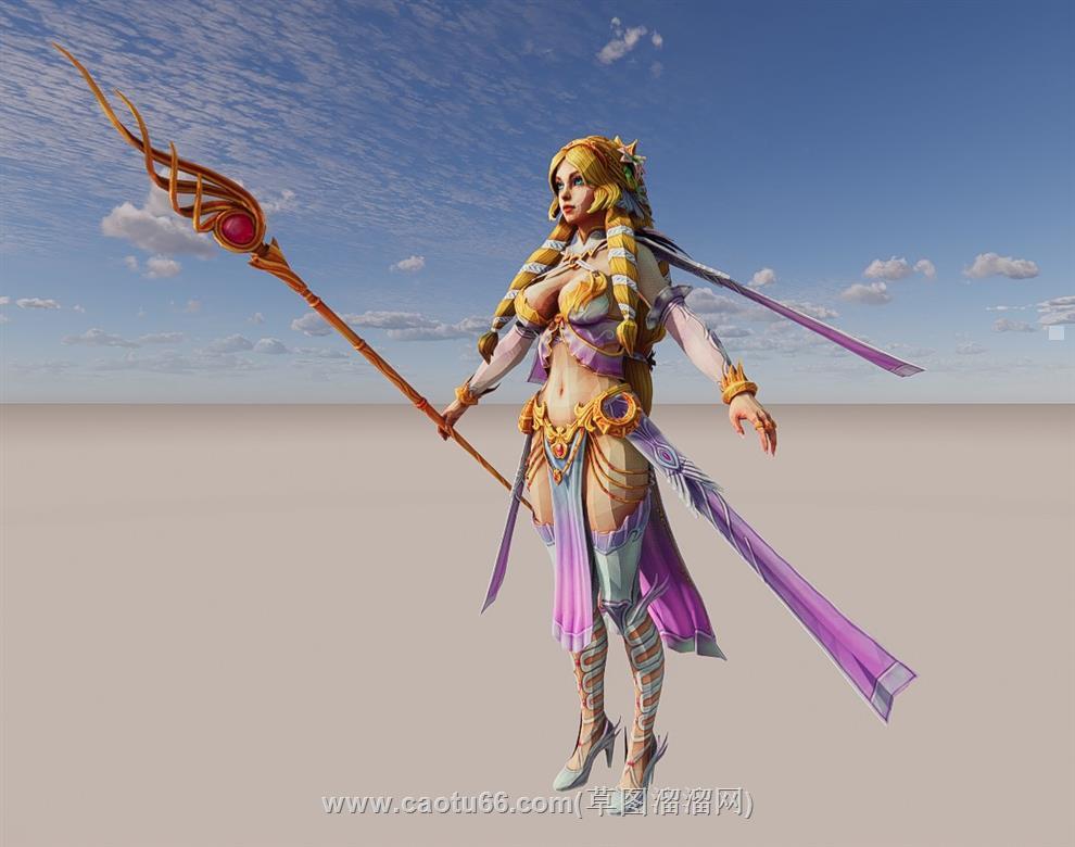 动漫女神人物SU模型