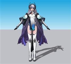 动漫美女人物SU模型