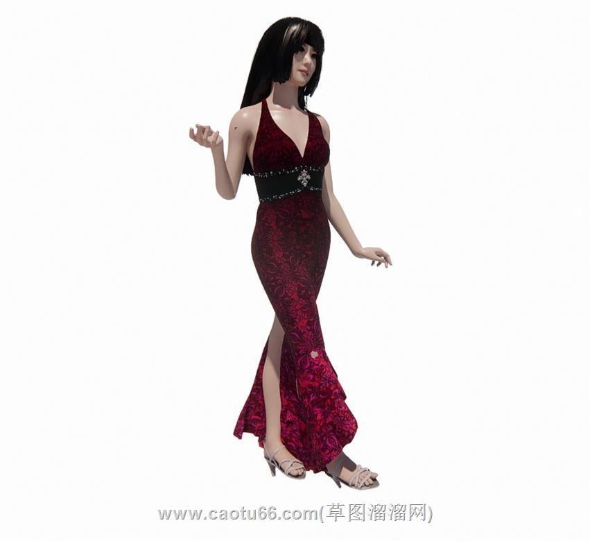 小姐美女人物SU模型