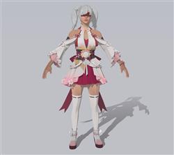 动漫美女手办SU模型