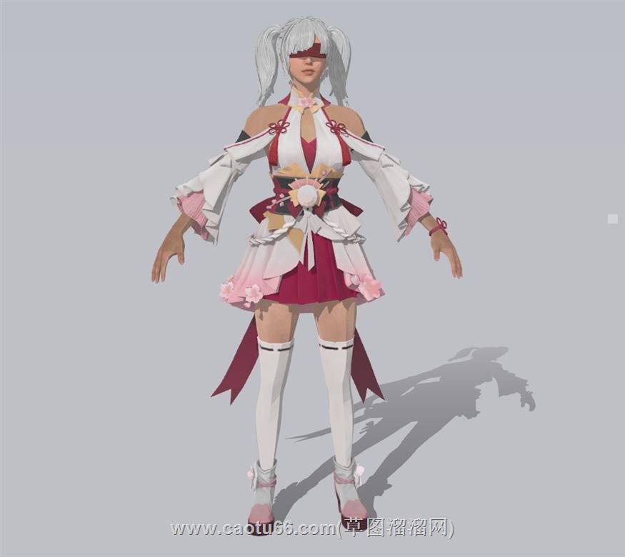 动漫美女手办SU模型