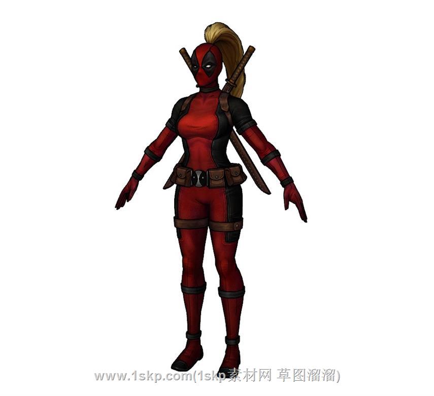 女侠动漫手办SU模型