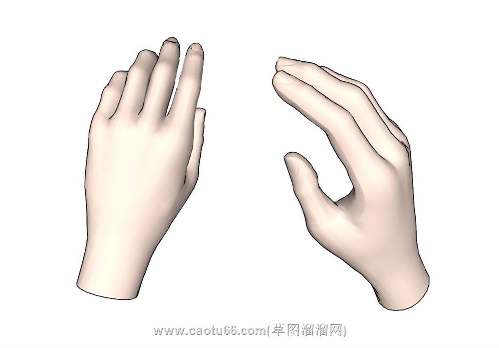 人的手掌手势SU模型
