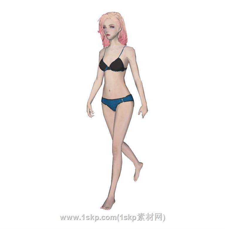 比基尼美女人物SU模型