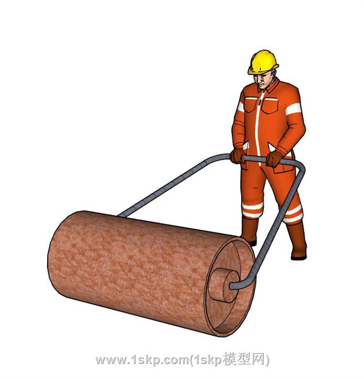 工地工人SU模型