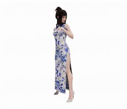 旗袍美女人物SU模型