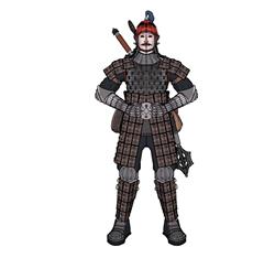 古代士兵人物SU模型