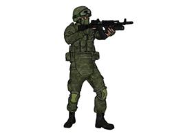 士兵人物SU模型